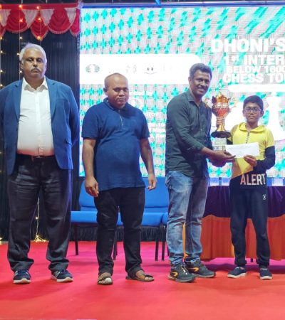 1st Place in Below-1300 Category at 1st Dhoni's Trophy Below-1600 International FIDE Rated Chess Tournament @ Palakkad