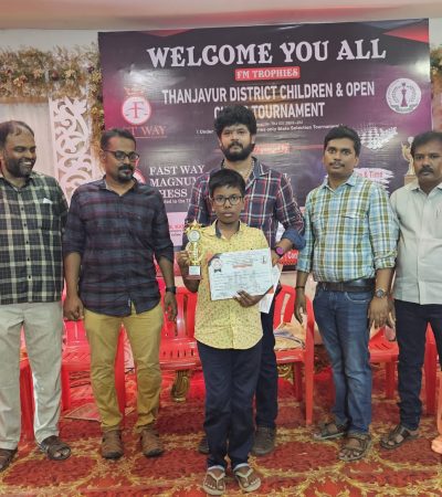 4th Place in U13 Boys Thanjavur District Chess Tournament-2022