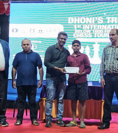 5th Place in U-1200 1st Dhoni's Below-1600 International FIDE Rated Chess Tournament-2023 @ Palakkad