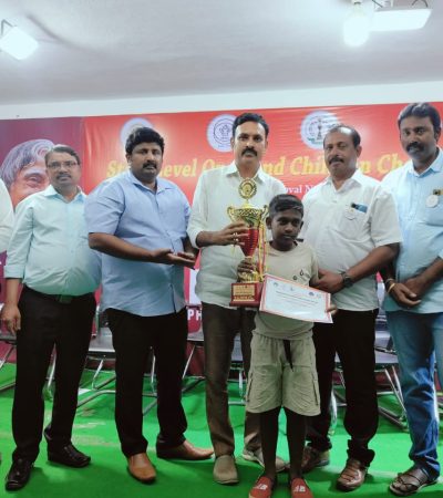 Vaibhav Secured 2nd Place in Queen City Lions Club TN State Level Open & Children Ches Tournament UNDER 11 Boys